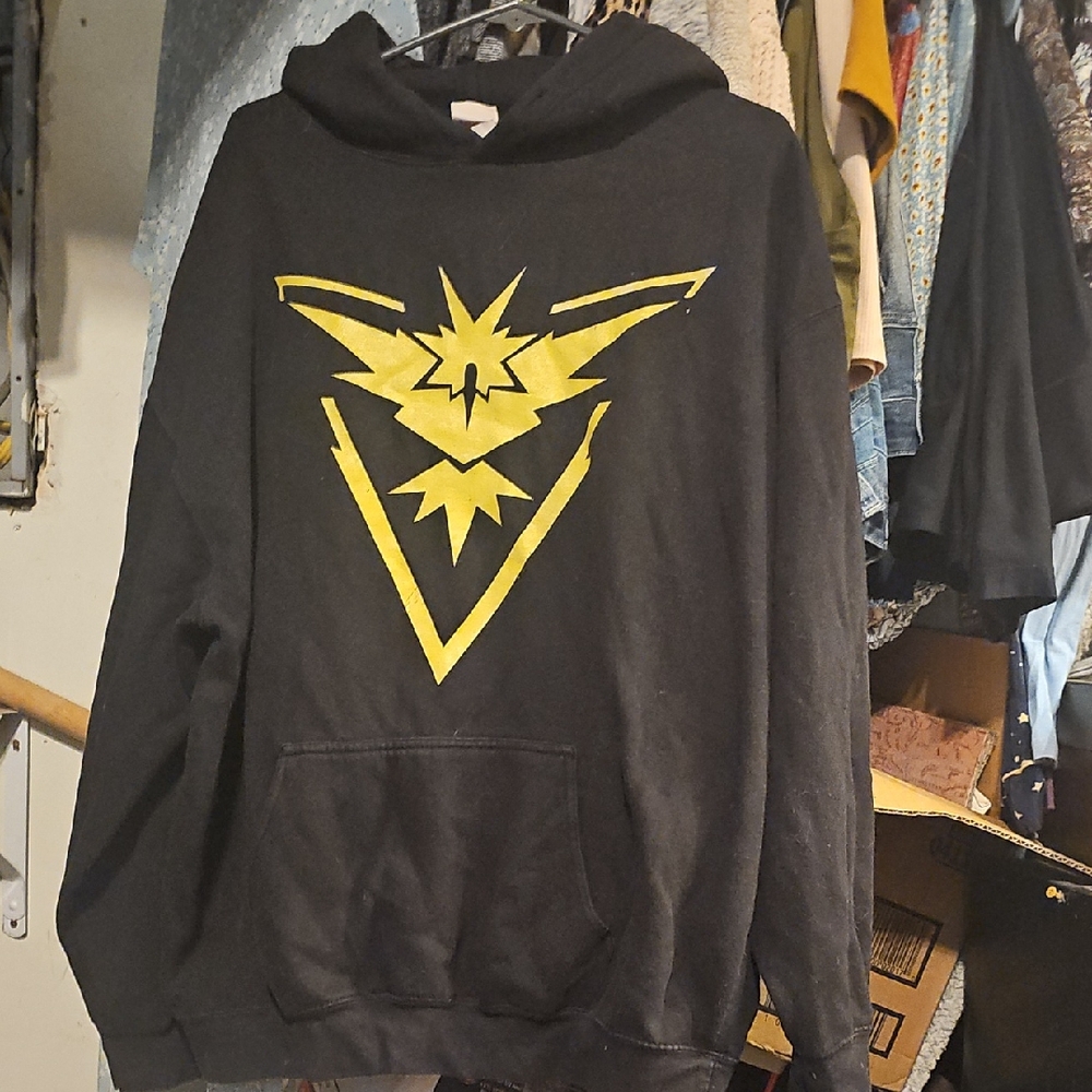 Black and Yellow Pokemon Go Team Instinct Graphic Hoodie